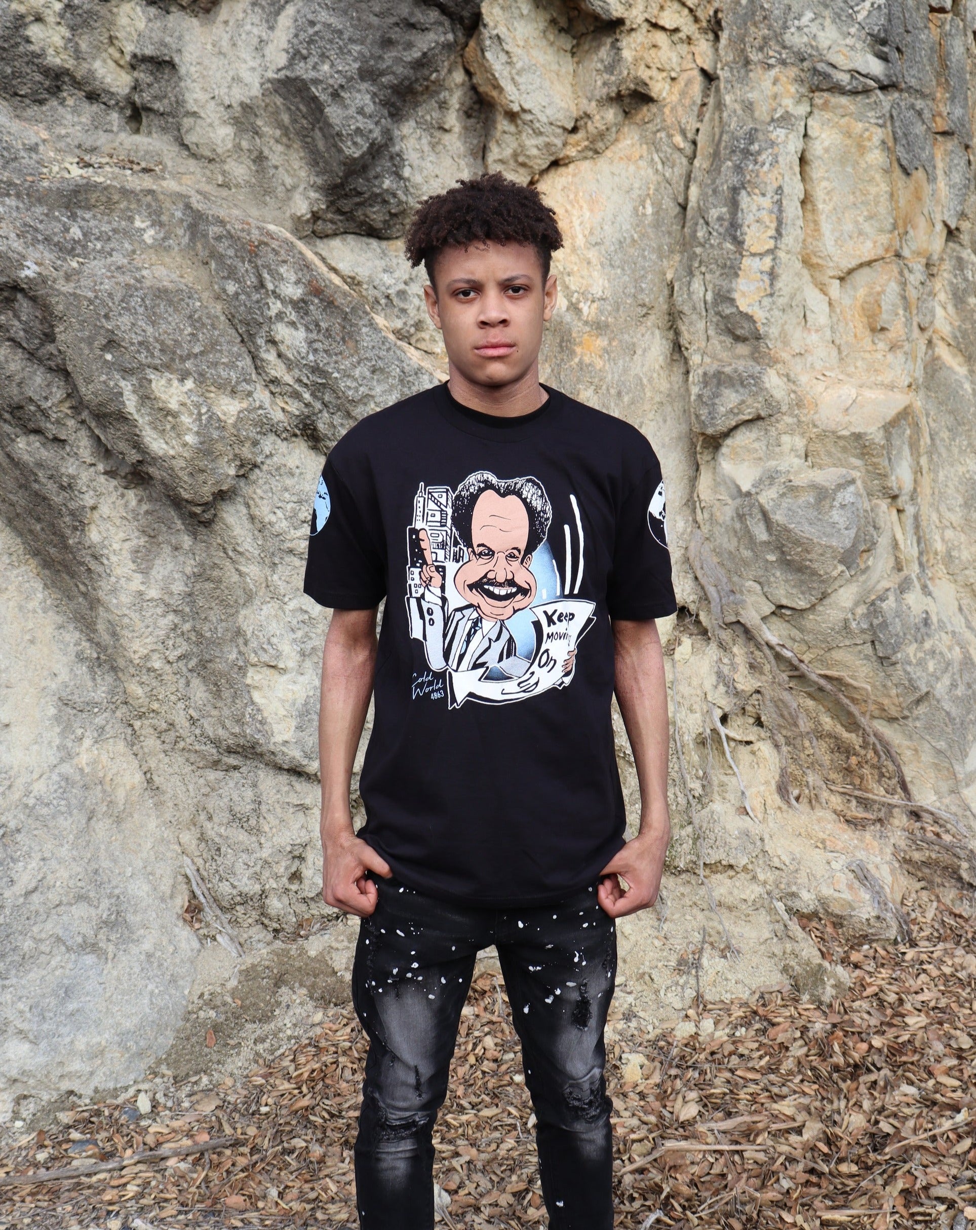 COLD WORLD 4863 " KEEP MOVIN ON UP " T-SHIRTS